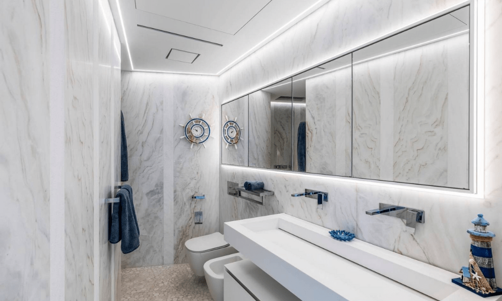Villa Hotel Alassio in Alassio, Ligurian Riviera, Italy – master suite with plush bedding and contemporary décor