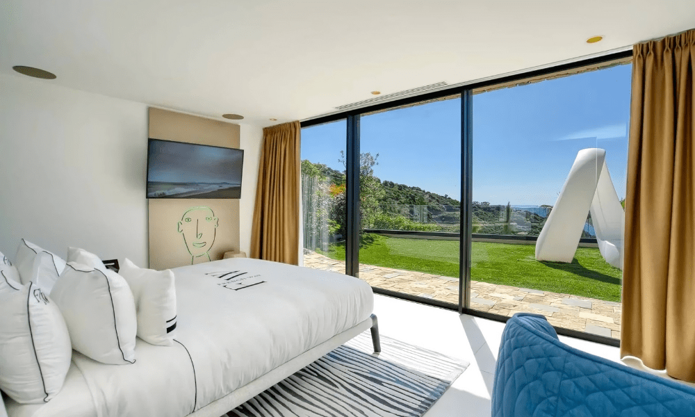 Villa balcony with scenic coastal views