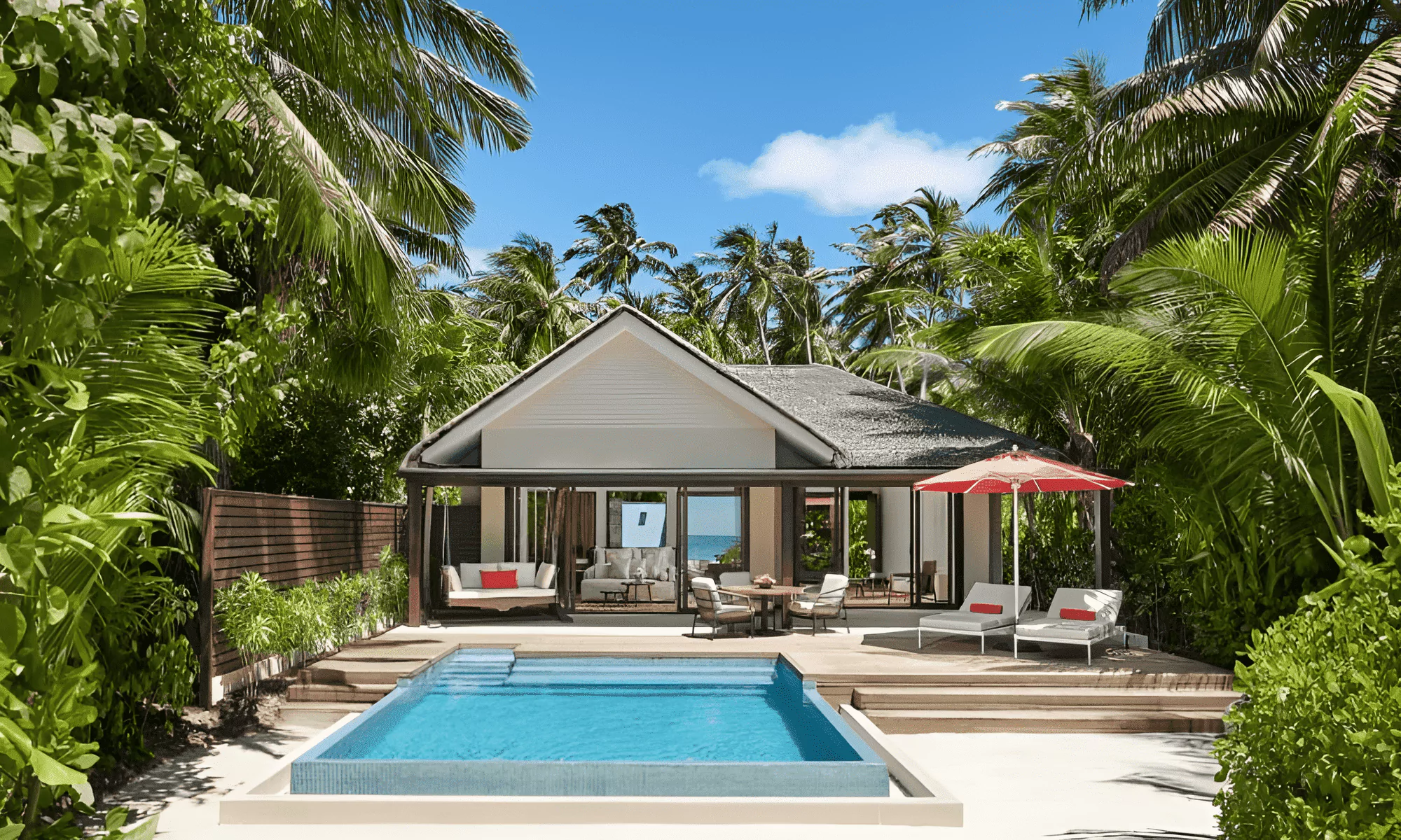 Private villa on Dhaalu atoll in the Maldives