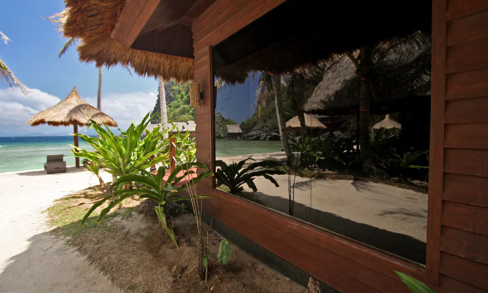 View of the island's vegetation from the terrace.