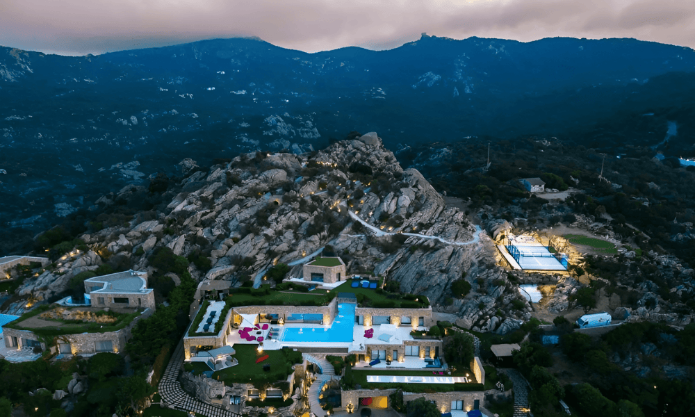 Luxury villa exterior in Porto Cervo, Sardinia
