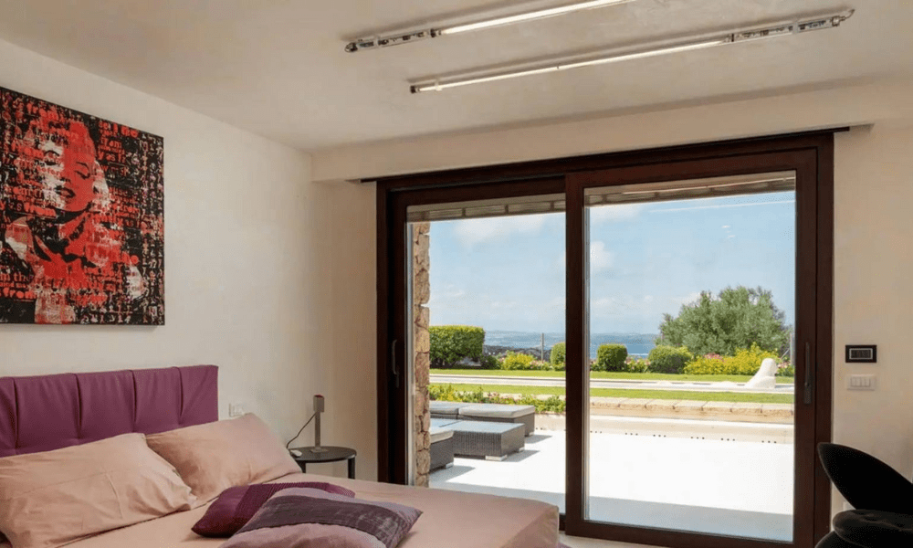 Elegant dining room interior in Sardinian villa