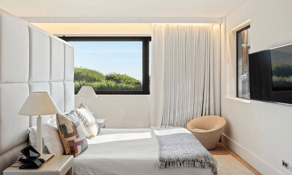 Panoramic sea views from villa grounds