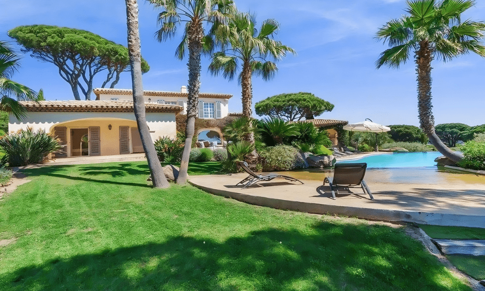 Garden pathway leading to private villa entrance