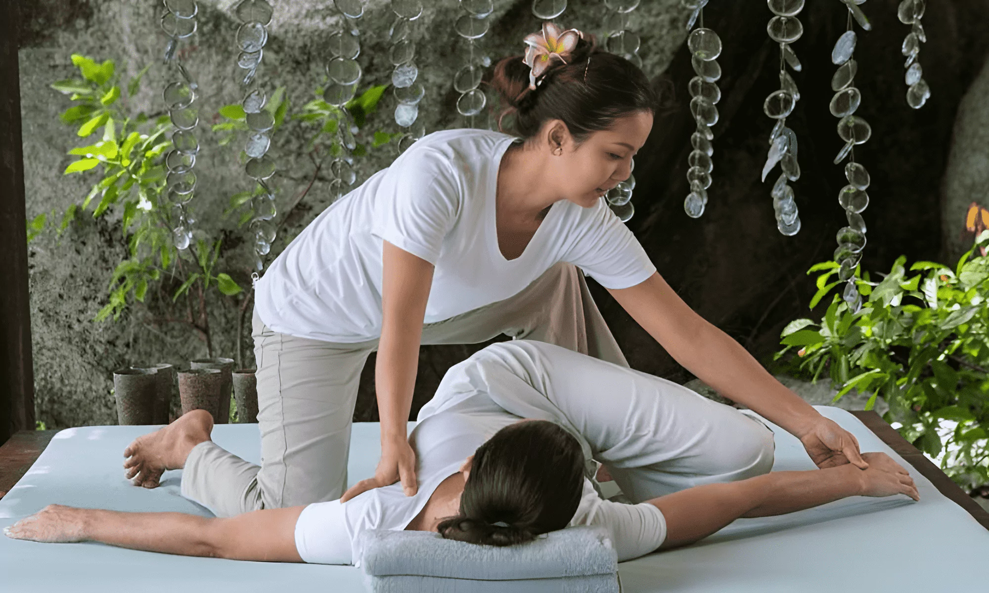 Thai body massage.
