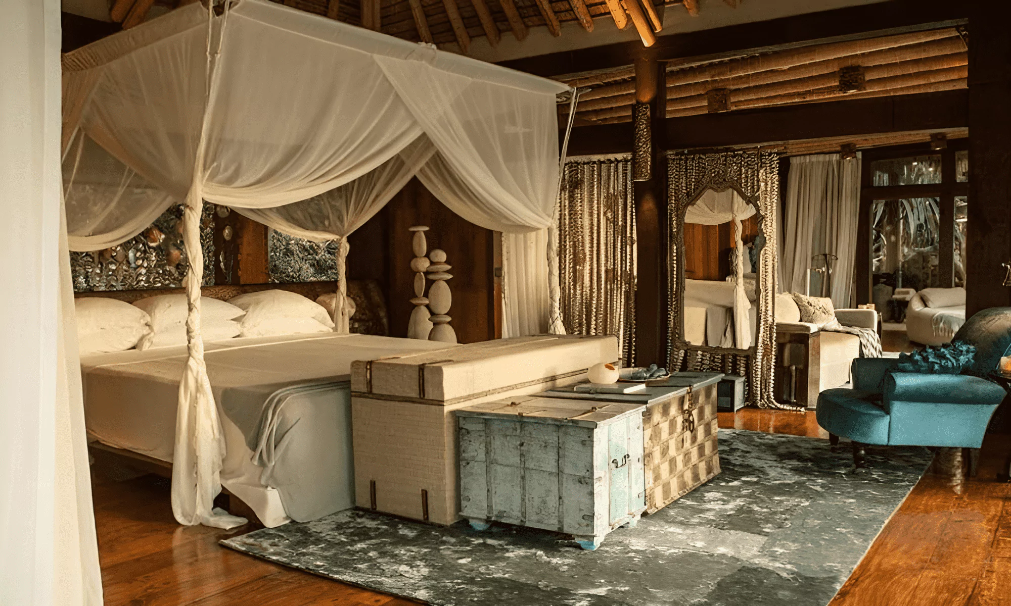 Luxury suite in the Seychelles.
