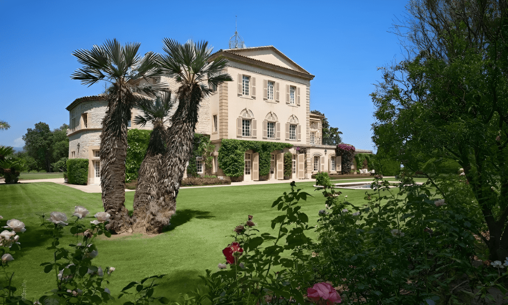 Sea‑view terrace with seating area at elite Valbonne villa